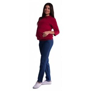 Be MaaMaa Těhotenské kalhoty - tmavý jeans - M (38)