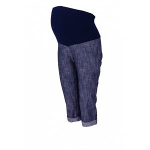 Be MaaMaa Těhotenské 3/4 kalhoty s elastickým pásem - granát/melírované - S (36)