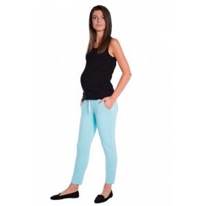Be MaaMaa Těhotenské 3/4 kalhoty s odparátelným pásem - mátové, vel. M - M (38)