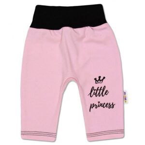 Baby Nellys Bavlněné tepláčky, růžové, vel. 68 - Little Princess - 68 (3-6m)