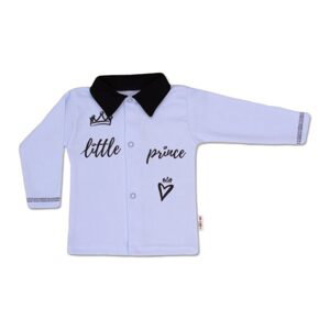 Baby Nellys Bavlněná košilka Little Prince - modrá - 56 (1-2m)