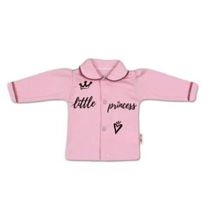 Baby Nellys Bavlněná košilka Little Princess - růžová - 68 (3-6m)