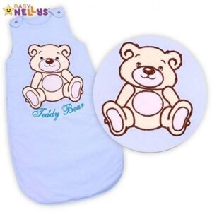 Baby Nellys Spací vak Teddy Bear, Baby Nellys - sv. modrý vel. 2