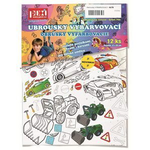 Pexi Vybarvovací ubrousky - Auta