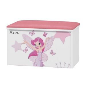 BabyBoo Box na hračky s motivem Little Princess BabyBoo + čalouněné sedalo