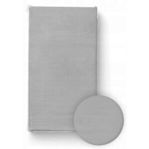 BocioLand Prostěradlo do postýlky, bavlna, tmavě šedé, 120 x 60 cm