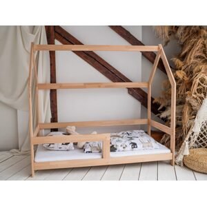 Woodisio Domečková postel NINA - Transparentní matný lak - 160 x 80