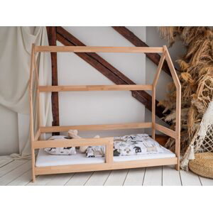 Woodisio Domečková postel NINA - Přirodní dřevo - 200 x 90