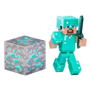 bHome Figurka Minecraft Diamantový Steve s příslušenstvím 7cm