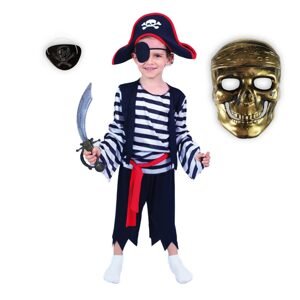 bHome Dětský kostým Pirát s mečem a maskou 110-116 S