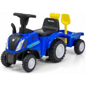 Milly Mally Jezdítko, odrážedlo traktor New Holland s vlečkou, Milly Mally, modré