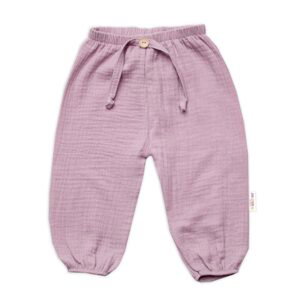 Baby Nellys Mušelínové kalhoty Girl, Hand Made, pudrově růžové, vel. 74 - 86 (12-18m)
