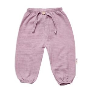Baby Nellys Mušelínové kalhoty Girl, Hand Made, pudrově růžové, vel. 74 - 74 (6-9m)