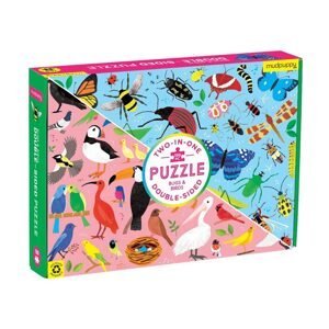 Mudpuppy Oboustranné puzzle Brouci a ptáci 100 dílků