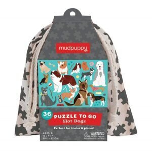 Mudpuppy Puzzle Psi v látkovém pytlíku 36 dílků