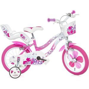 DINO Bikes - Dětské kolo Flappy 14" 514-02 - růžově bílé