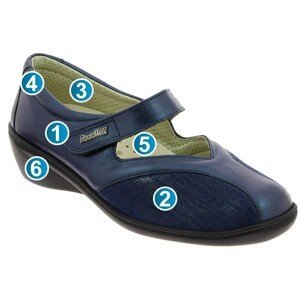 STADIA strečová dámská obuv pro halluxe a kladívkové prsty modrá PodoWell Velikost: 40