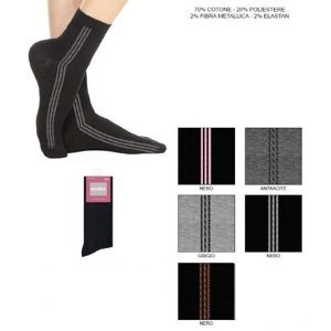 DARK STRAIGHT dámské ponožky jednobarevné s lurexem Meritex Velikosti doplňku: šedá
