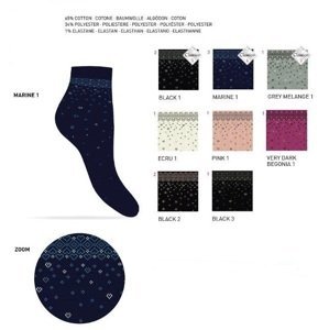 Dámské ponožky Life 5 barevný mix se vzorem Enrico Coveri Velikosti doplňku: fuksiová