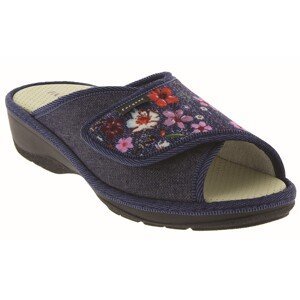 PATTY dámská zdravotní domácí obuv modrá s květy Fargeot/PodoWell Velikost: 39