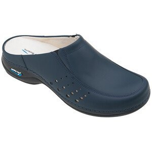 BERLIM pracovní kožená pratelná obuv s certifikací unisex bez pásku tmavě modrá WG4A03 Nursing Care Velikost: 35