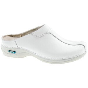 MADRID pracovní kožená pratelná obuv s certifikací unisex bez pásku bílá WG210 Nursing Care Velikost: 40