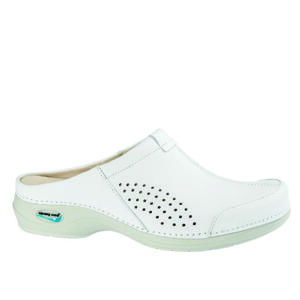 VENEZA pracovní kožená pratelná obuv s certifikací bez pásku unisex bílá WG3A10 Nursing Care Velikost: 36