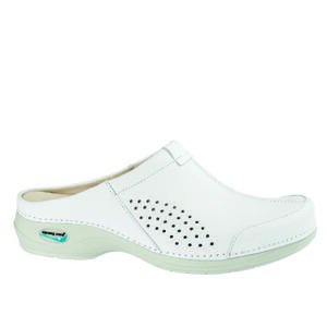 VENEZA pracovní kožená pratelná obuv s certifikací bez pásku unisex bílá WG3A10 Nursing Care Velikost: 38