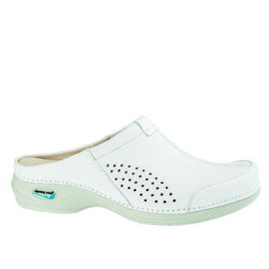 VENEZA pracovní kožená pratelná obuv s certifikací bez pásku unisex bílá WG3A10 Nursing Care Velikost: 35