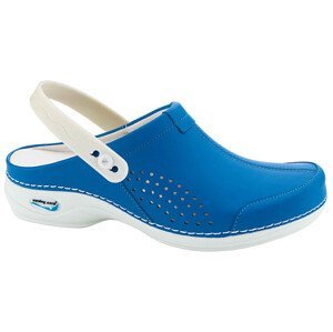 VENEZA pracovní kožená pratelná obuv s certifikací unisex s páskem modrá WG3AP07 Nursing Care Velikost: 40