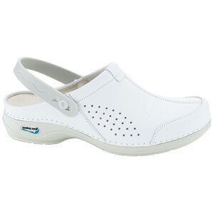 VENEZA pracovní kožená pratelná obuv s certifikací unisex s páskem bílá WG3AP10 Nursing Care Velikost: 36