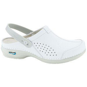 VENEZA pracovní kožená pratelná obuv s certifikací unisex s páskem bílá WG3AP10 Nursing Care Velikost: 41