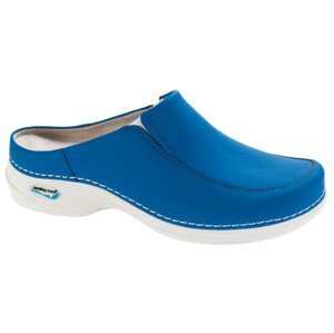 PARIS pracovní kožená pratelná obuv s certifikací unisex bez pásku elektrická modrá WG407 Nursing Care Velikost: 36