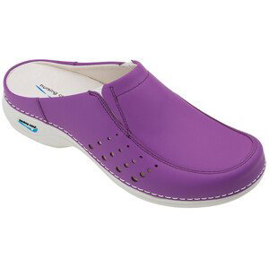 BERLIM pracovní kožená pratelná obuv s certifikací dámská bez pásku fialová WG4A20 Nursing Care Velikost: 35
