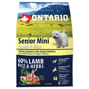 Ontario Senior Mini Lamb & Rice 2,25kg