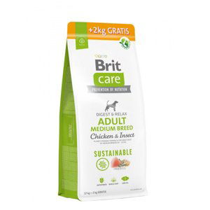 Brit Care Dog Sustainable Adult Medium Breed 12+2kg