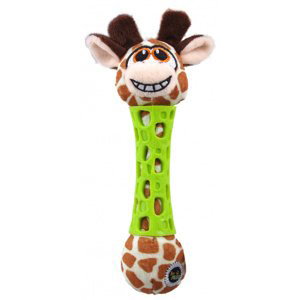 Hračka BeFun pro štěňata TPR+plyš žirafa 17cm