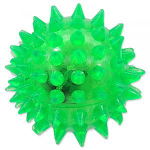 Hračka Dog Fantasy míček LED zelená 5cm