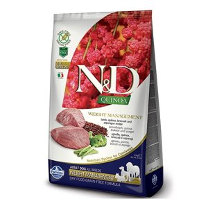 N&D GF Quinoa DOG Weight Mngmnt Lamb & Broccoli Adult All Breeds 7kg