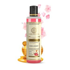 Khadi Natural Sprchový gel Růže & Med, 210 ml,