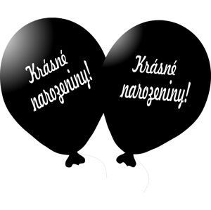 Balónek černý Krásné narozeniny! Balonky.cz Balónek černý Krásné narozeniny! Balonky.cz