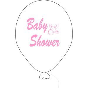 Baby Shower balónek bílý holka Balonky.cz Baby Shower balónek bílý holka Balonky.cz