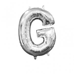 Písmeno G stříbrný foliový balónek 33 cm x 22 cm Amscan Písmeno G stříbrný foliový balónek 33 cm x 22 cm Amscan