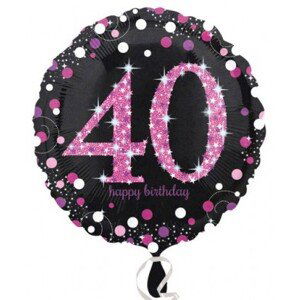 Balónek foliový 40. narozeniny Pink 43 cm Balónek foliový 40. narozeniny Pink 43 cm