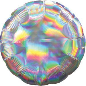 Balónek kruh holografický stříbrný Amscan Balónek kruh holografický stříbrný Amscan