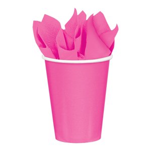 Kelímky papírové Bright Pink 8ks 266ml Amscan Kelímky papírové Bright Pink 8ks 266ml Amscan