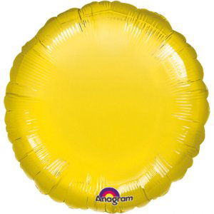 Balónek kruh žlutý Metallic Amscan Balónek kruh žlutý Metallic Amscan