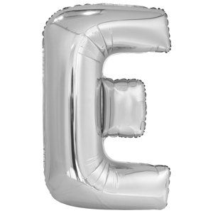 Písmeno E stříbrný foliový balónek 86 cm Amscan Písmeno E stříbrný foliový balónek 86 cm Amscan