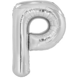 Písmeno P stříbrný foliový balónek 86 cm Amscan Písmeno P stříbrný foliový balónek 86 cm Amscan