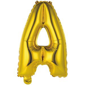 Písmeno A zlatý balónek 40 cm
